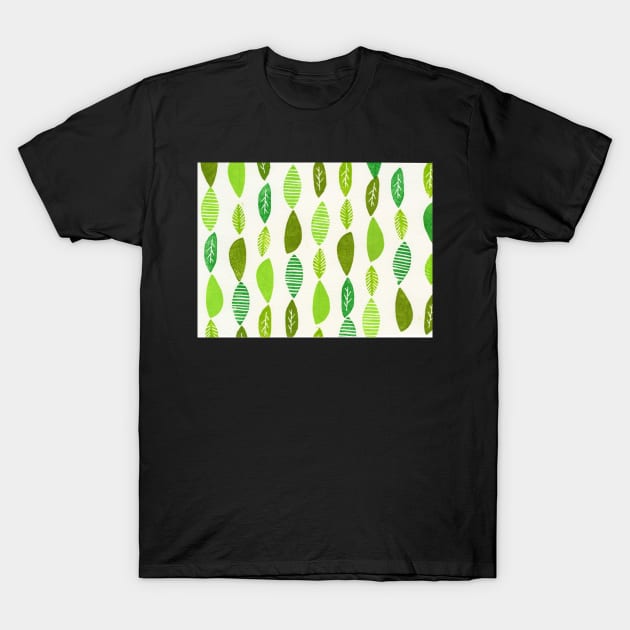 Leaves in Lines T-Shirt by ellenmueller